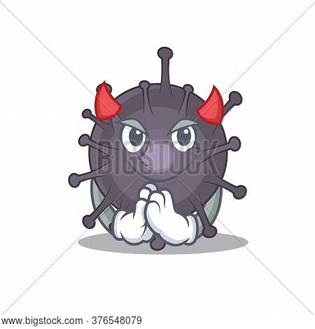 Salmonella Clothed As Devil Cartoon Character Design On Halloween Night