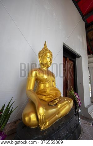 Buddha Images In Front Of The Church At Kian Kate Thanyaburi Temple In Pathum Thani Province