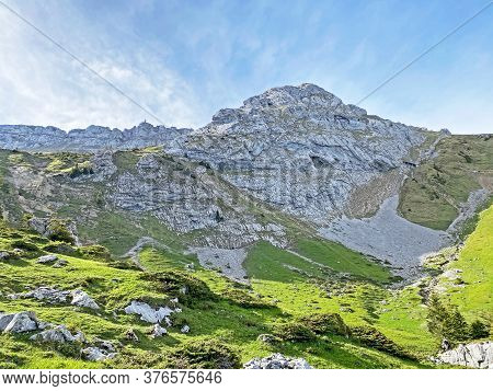 Alpine Peaks Of Oberhaupt And Esel In The Swiss Mountain Range Of Pilatus And In The Emmental Alps, 