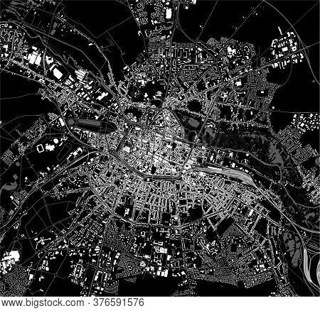 Map Of The City Of Amiens, Somme, France