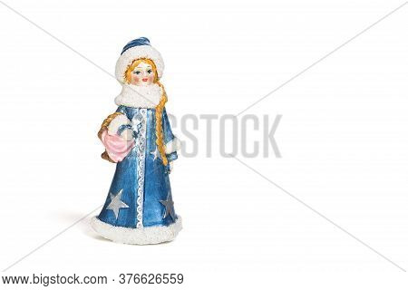 Snow Maiden Toy On A White Background