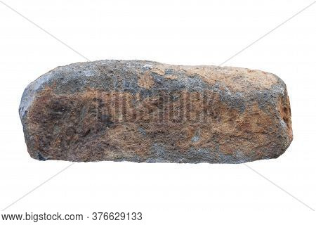Basalt Rock Isolated On White Background With Clipping Path.