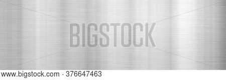 brushed metal white aluminum wide plate banner background illustration