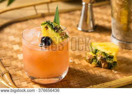 Homemade Boozy Mai Tai Cocktail