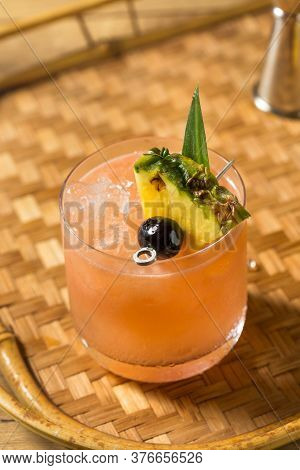 Homemade Boozy Mai Tai Cocktail