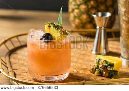 Homemade Boozy Mai Tai Cocktail