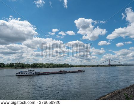 the rhine river near emmerich in germany