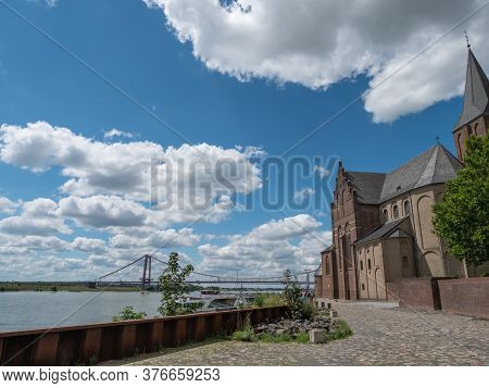 the city of emmerich at the river rhine