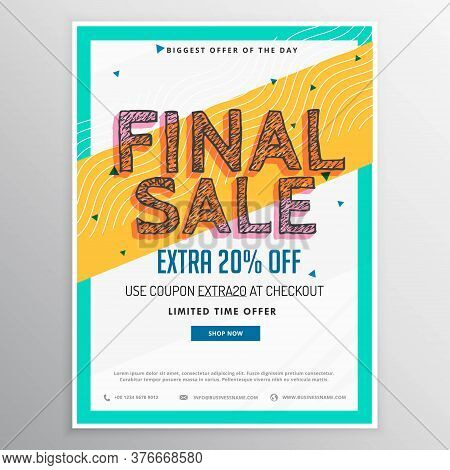Final Sale Discount Voucher In Horizonatal Style