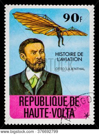 Burkina Faso - Circa 1978: A Postage Stamp From Republique De Haute-volta Showing Otto Lilienthal