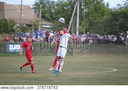 Odessa, Ukraine - Fight Of The First League Football Clubs At The Ukrainian Championship. Fc Balkany