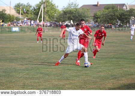 Odessa, Ukraine - Fight Of The First League Football Clubs At The Ukrainian Championship. Fc Balkany