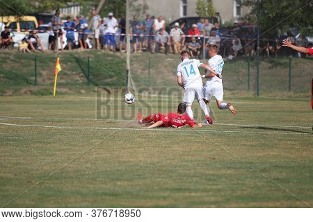 Odessa, Ukraine - Fight Of The First League Football Clubs At The Ukrainian Championship. Fc Balkany