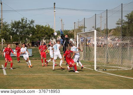 Odessa, Ukraine - Fight Of The First League Football Clubs At The Ukrainian Championship. Fc Balkany