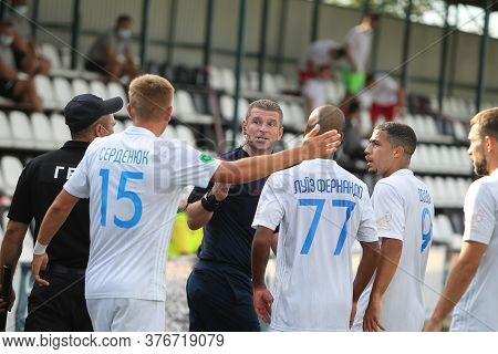 Odessa, Ukraine - Fight Of The First League Football Clubs At The Ukrainian Championship. Fc Balkany