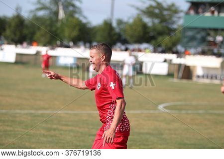 Odessa, Ukraine - Fight Of The First League Football Clubs At The Ukrainian Championship. Fc Balkany