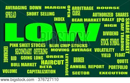 Share Market Related Text Cloud Presented On Colorful Vector Abstract For Magazine Prints.