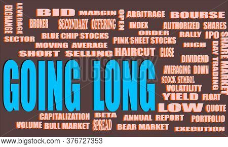 Share Market Related Text Cloud Presented On Colorful Vector Abstract For Magazine Prints.