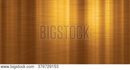 brushed metal copper wide plate banner background illustration