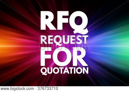 Rfq - Request For Quotation Acronym, Business Concept Background
