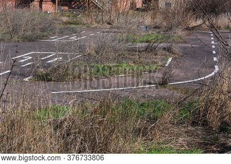 Old Traffic Training Place Or Traffic Garden In Roßlau In Germany
