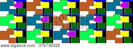 Block Pattern Seamless Digital Art Vector Abstract.