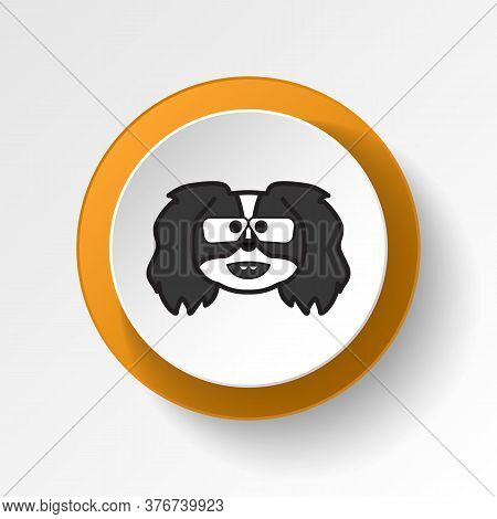Pekingese, Emoji, Botanist Multicolored Button Icon. Signs And Symbols Icon Can Be Used For Web, Log