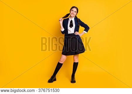 Full Length Body Size View Of Her She Nice Attractive Pretty Charming Cute Dreamy Cheerful Cheery Sc