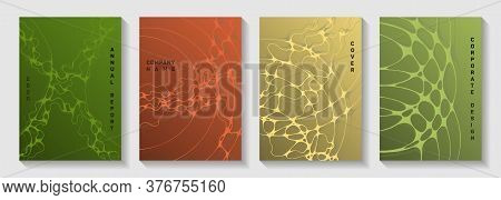 Chic Dj Party Posters. Bent Curve Lines Network Backdrops. Trendy Magazine Vector Templates. Night P