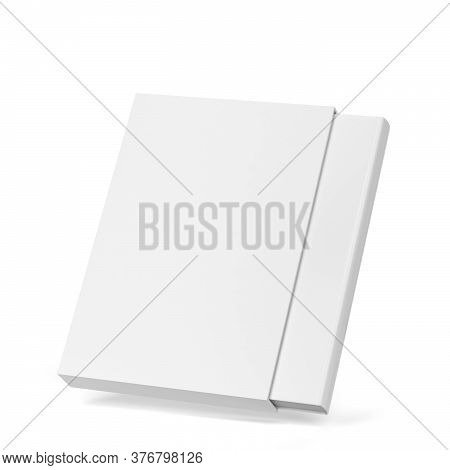 Book In A Slipcase Cover Mockup. 3d Illustration Isolated On White Background