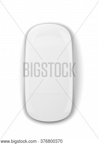 Blank Modern Computer Mouse Mockup. 3d Illustration Isolated On White Background