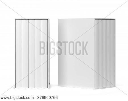 Book In A Slipcase Cover Mockup. 3d Illustration Isolated On White Background