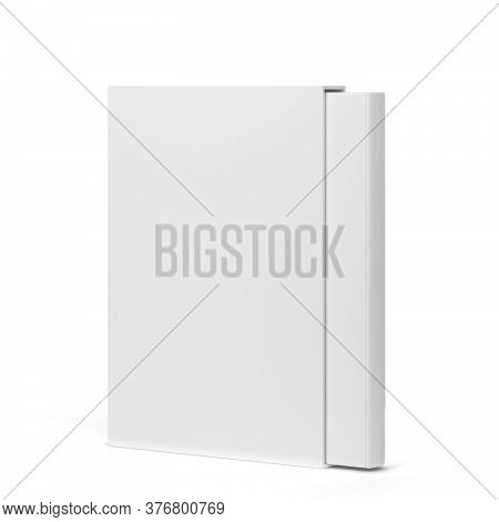 Book In A Slipcase Cover Mockup. 3d Illustration Isolated On White Background