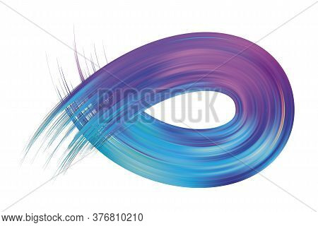 Ribbon Flow Color Swirl Strokes. Wave Sea Isolated Random Lines. Wires As Hair Beam Sheaf. Liquid Pa
