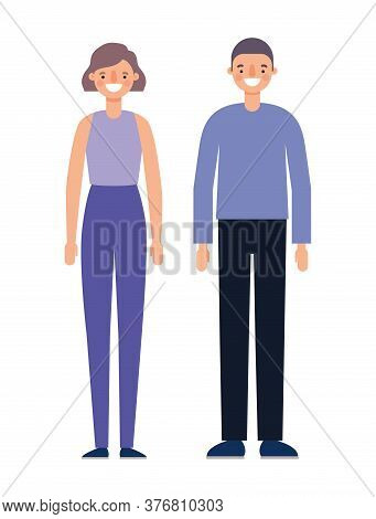 Woman Man Cartoons Vector & Photo (Free Trial) | Bigstock