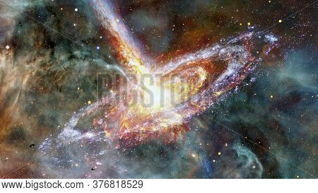 Pulsar In The Nebula. Elements Of This Image Furnished By Nasa.
