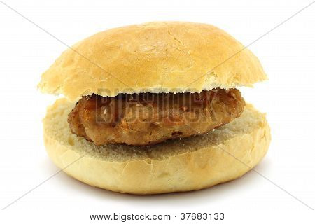 Petit pain avec escalope