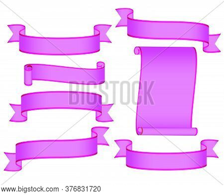 Pink Gradient Edge Ribbon
