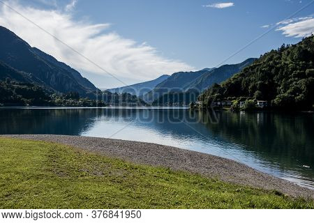 Image Of Lake Ledro In The Early Morning In The Province Of Trento, Italy