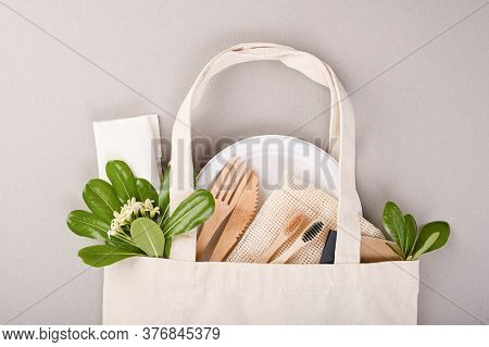 Eco Friendly, Disposable, Recyclable, Compostable Tableware. Toothbrush, Plate, Cutlery, Bag Made Of