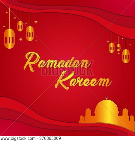 Vector Illustration,banner Or Poster Of Islamic Holiday Ramadan Kareem. Islamic Holiday Ramadan Kare