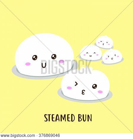 Various Cute Happy Steamed Bun Vector Design, Can Be Use To Make Poster