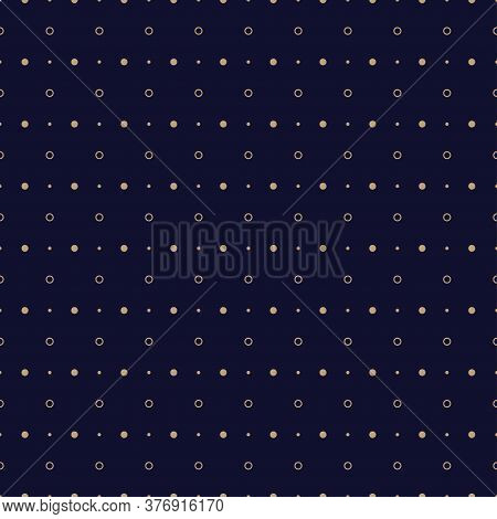 Black Polka Dot On Blue Background Abstract Gold Luxury Color Vector.