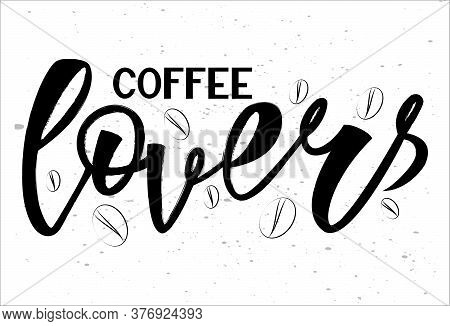 Black And White Vector Illustration Of Coffee Lovers