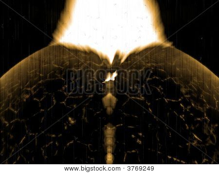 太陽爆発の前に生成されたファンタジー外国人コンピューター