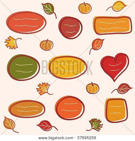 Collezione di cornici di testo d'autunno