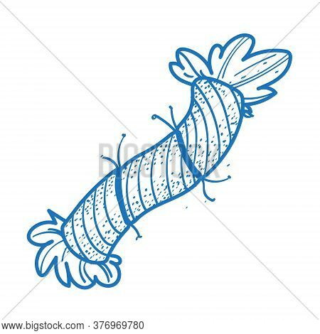 A Piece Of Rope. The Elements For Infographics With A Hand-drawing Style.