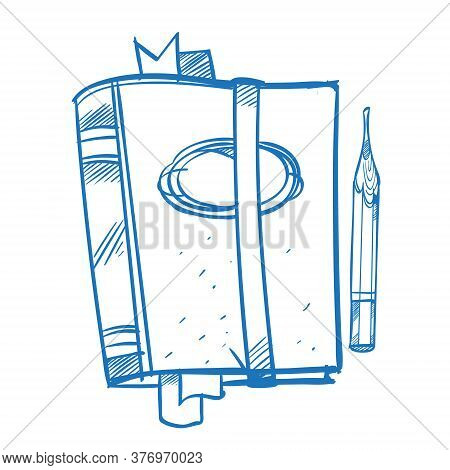 Notebook And Pencil. The Elements For Infographics With A Hand-drawing Style.