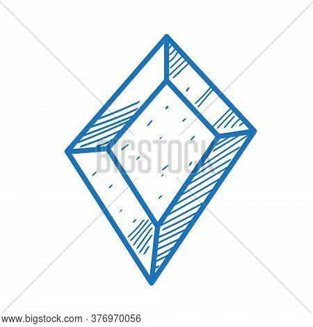 The Symbol Of Diamonds Is A Sketch Of The Logo. Element For Infographics In The Hand Drawing Style.