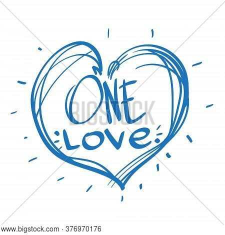 Heart Sketch Of The Logo. Element For Infographics In The Hand Drawing Style.